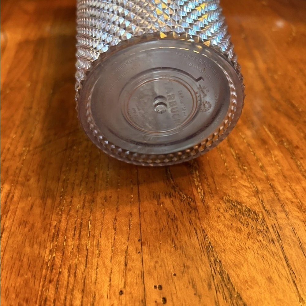 Starbucks Platinum Silver Studded Out Straw 24oz Tumbler - Picture 6 of 6